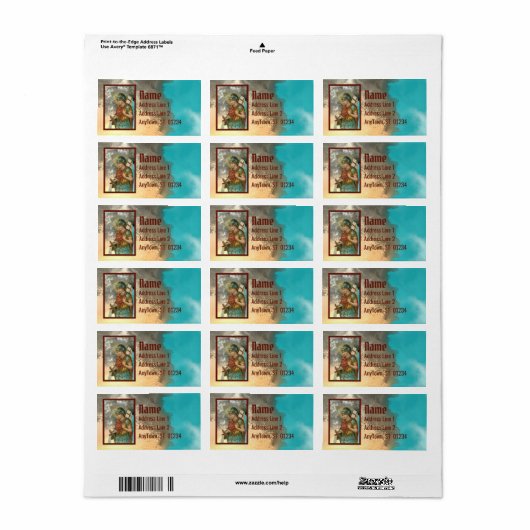 Florian mit Eimer (Rauch; M 019) Adressaufkleber (Vorne)