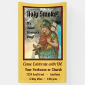 Florian mit Eimer (Rauch; M 019) Banner (Vertikal)