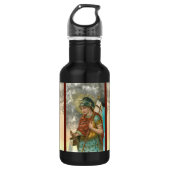 Florian mit Eimer (Rauch; M 019) Edelstahlflasche (Vorderseite)