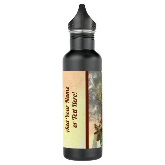 Florian mit Eimer (Rauch; M 019) Edelstahlflasche (Links)