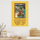 Florian mit Eimer (Rauch; M 019) Poster (Küche)