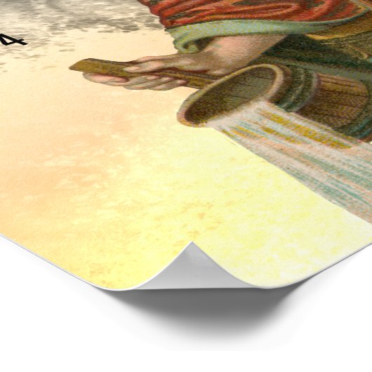 Florian mit Eimer (Rauch; M 019) Poster (Ecke)