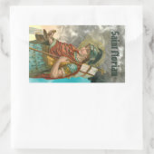 Florian mit Eimer (Rauch; M 019) Rechteckiger Aufkleber (Tasche)