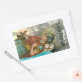 Florian mit Eimer (Rauch; M 019) Rechteckiger Aufkleber (Umschlag)