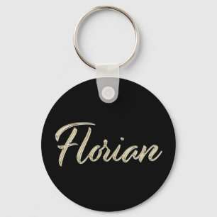 Florian-weißer Button-Schlüsselger Schlüsselanhänger