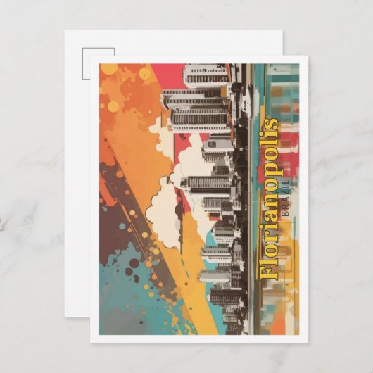 Florianopolis Brasilien Pop Kunst, Dichtung und Mu Postkarte (Vorne/Hinten)