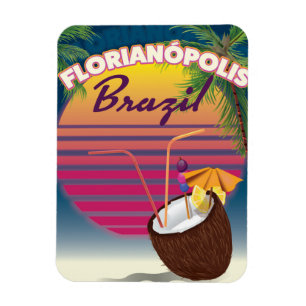 Florianópolis Brasilien Reiseplakat Magnet