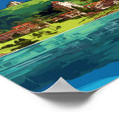 Florianopolis Brasilien Vintage Reise Illustration Poster (Ecke)