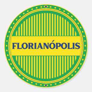 Florianópolis City Pride – Brasilianische Identitä Runder Aufkleber