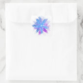 Floribunda-Fraktal Quadratischer Aufkleber (Tasche)