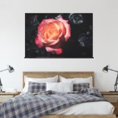 Floribunda Rose Sheila's Parfüm On Leinwand (Insitu (Schlafzimmer))