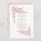 Florid Frame Probe Dinner Einladung (Vorne/Hinten)