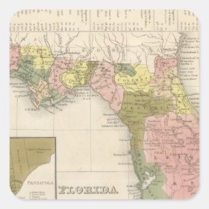 Florida 12 quadratischer aufkleber