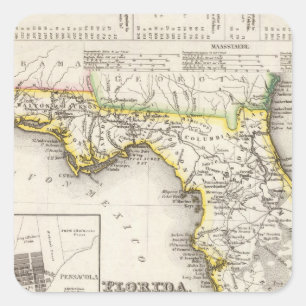 Florida 14 quadratischer aufkleber