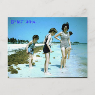Florida 1965 Key West Beach, Key West, Florida Postkarte
