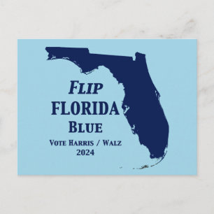 Florida 2024 auf Blau umstellen Postkarte