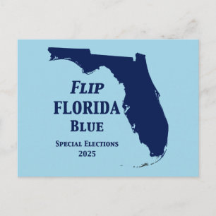 Florida 2024 auf Blau umstellen Postkarte