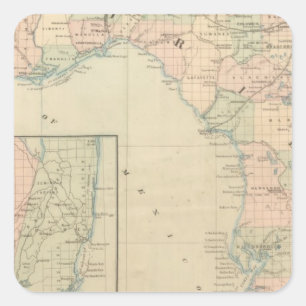 Florida 2 quadratischer aufkleber