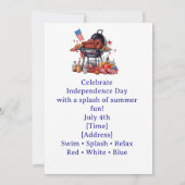 Florida 4th of July Pool Party Invitation Einladung (Rückseite)