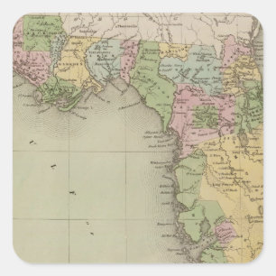 Florida 7 quadratischer aufkleber