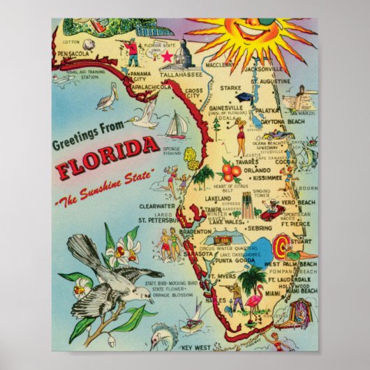 Florida 8x10 Poster Print (Vorne)