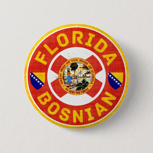 Florida Abzeichen für bosnisch-amerikanisches Butt Button (Vorderseite)
