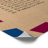 Florida Airmail Hochzeitsgastdiagramm Poster (Ecke)