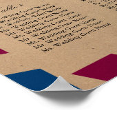 Florida Airmail Hochzeitsgastdiagramm Poster (Ecke)