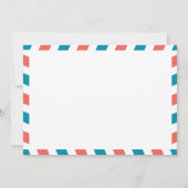 Florida Airmail Post Hochzeit Empfang Einladung (Rückseite)