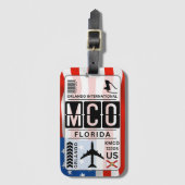 Florida Airport Gepäck Tag Gepäckanhänger (Vorderseite Vertikal)