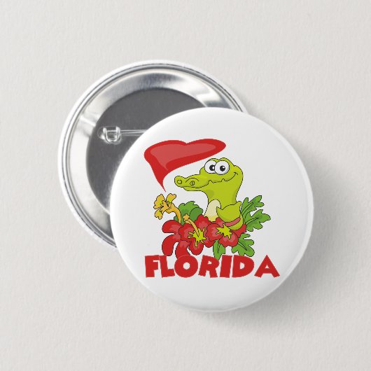Florida-Alligator Button (Vorne & Hinten)