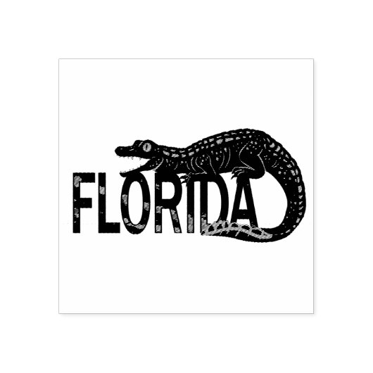 Florida Alligator Gummistempel (Prägung)