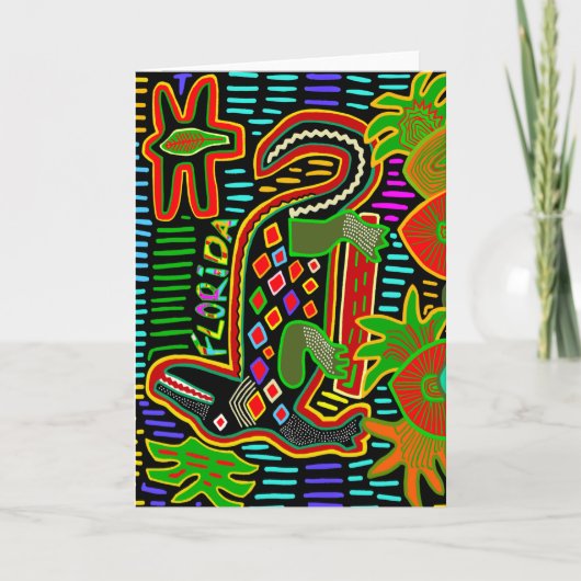Florida Alligator - Hurrikanische Ritter Karte (Vorderseite)