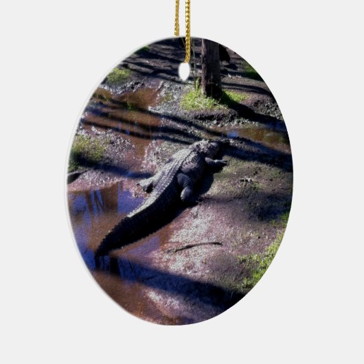 Florida-Alligator Keramik Ornament (Rechts)