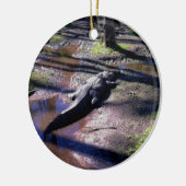 Florida-Alligator Keramik Ornament (Links)