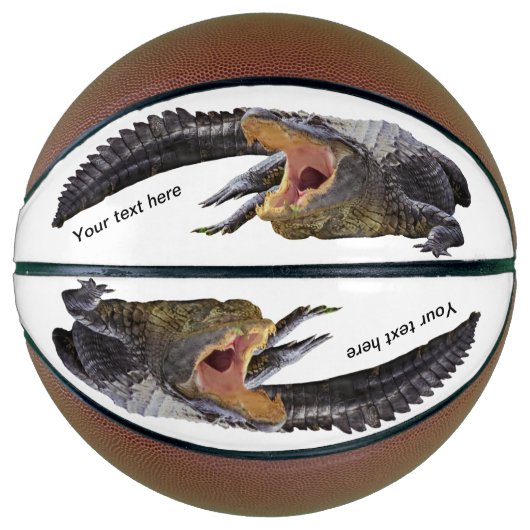 Florida-Alligator mit offenem Mund Basketball (Vorderseite)
