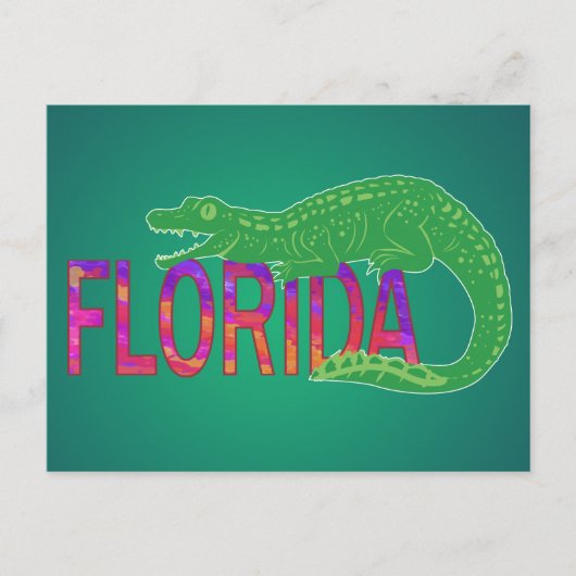 Florida Alligator Postkarte (Vorderseite)