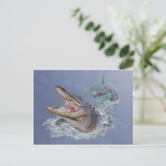 Florida Alligator Postkarte (Stehend Vorderseite)