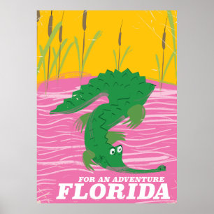 Florida Alligator Reiseplakat Poster