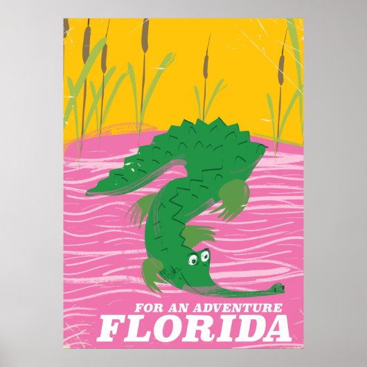 Florida Alligator Reiseplakat Poster (Vorne)