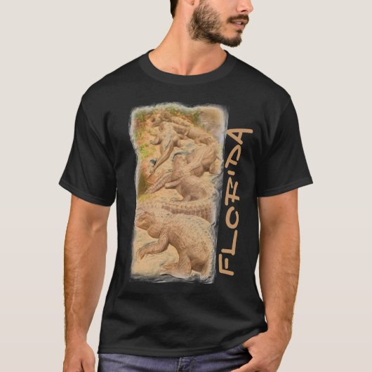 Florida alligator Typ Schwarzes Shirt (Vorderseite)