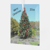 Florida Alligator Weihnachtsglas-Ornament Ornament Aus Glas (Vorderseite links)