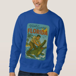 Florida Alligator Wrestling | Funny Retro Coastal Sweatshirt