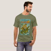 Florida Alligator Wrestling | Funny Retro Coastal T-Shirt (Vorne ganz)