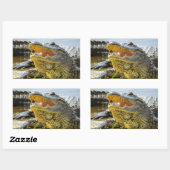 Florida Alligators gegenüberstehen Rechteckiger Aufkleber (Blatt)