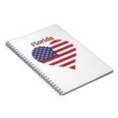 Florida American Flag Herz Notizblock (Rechte Seite)