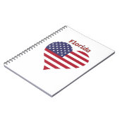 Florida American Flag Herz Notizblock (Linke Seite)
