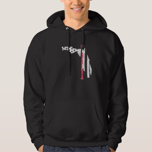 Florida American Flag Map Pride Patriotic 4. J Hoodie (Vorderseite)