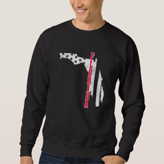 Florida American Flag Map Pride Patriotic 4. J Sweatshirt (Vorderseite)