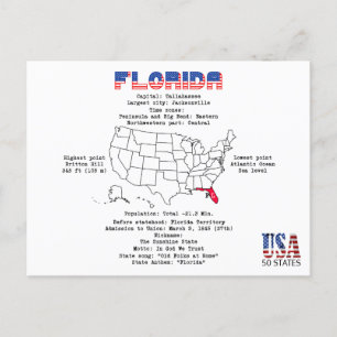 Florida American Staat auf der Karte und nützliche
